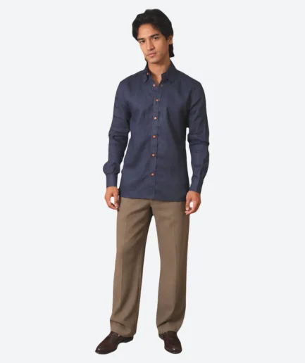 Felix Matos - Mens Button Shirt Blue